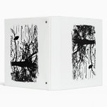 Black & White Nevermore Raven Silhouette Tree Vinyl Binders