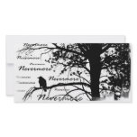 Black &amp; White Nevermore Silhouette Raven Personalized Photo Card
