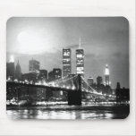 Black & White New York City at Night Mousepads