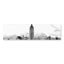 Black & White New York City Bumper Sticker