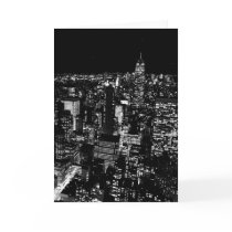Black & White New York City Night Greeting Card