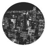 Black & White New York City Night Sticker
