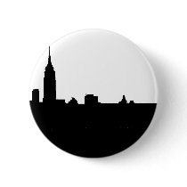 Black & White New York Silhouette Pins