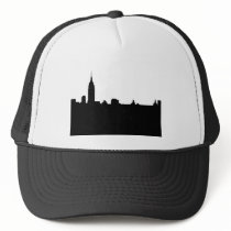 Black & White New York Silhouette Mesh Hat