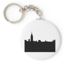 Black & White New York Silhouette Keychains