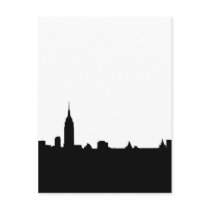 Black & White New York Silhouette Post Cards