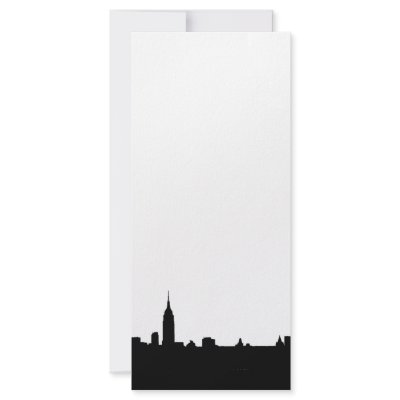 Black & White New York Silhouette Rack Card by made_in_atlantis