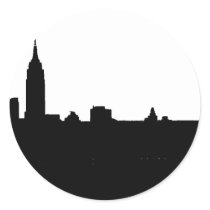 Black & White New York Silhouette Stickers