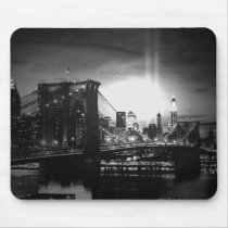 Black & White New York Skyline Mouse Pads