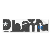 Black & White Obama sticker bumper stickers by bigfigdesign Black & White Obama sticker bumper stickers