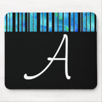 Black & White Ocean Lines Mousepad