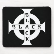 BLACK_white_on_black mousepads