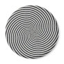 Black & White Optical Illusion Spiral Magnet