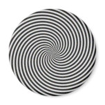 Black & White Optical Illusion Spiral Magnet