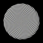 Black & White Optical Illusion Spiral Magnet