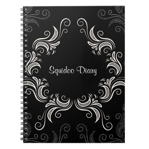 black and white note book 