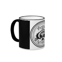Black/White Ornate Spade Design mugs