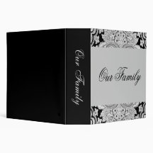 Black & White Paisley Photo Ablum Vinyl Binders