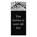 Black &amp; White Paisley Rack Card Invitations