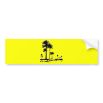 black white palms bumper stickers