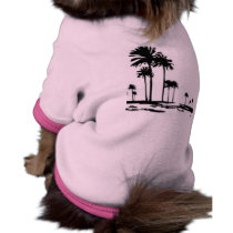 black white palms pet clothing by CreativeColours black white palms pet clothing