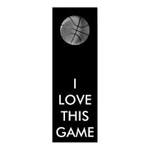 Black & White Panoramic Basketball Poster posters