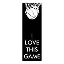 Black & White Panoramic Basketball Poster posters