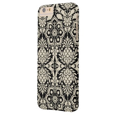 Black & White Pattern Damask Barely There iPhone 6 Plus Case