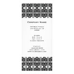 black white pattern rack cards