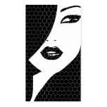 BLACK & WHITE PATTERNED GIRL Business Card