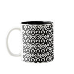 Black & White Peace Signs Coffee Mugs
