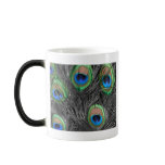 Black & White Peacock Feathers Mug