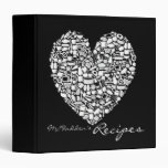 Black & White Personalized Name Recipe Binder
