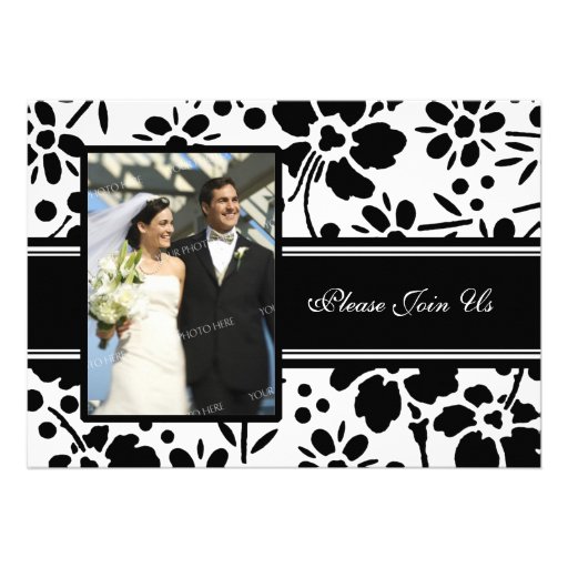 Black & White Photo Wedding Vow Renewal Invitation