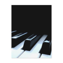 Black & White Piano Keys Post Card