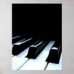 Black & White Piano Keys Posters