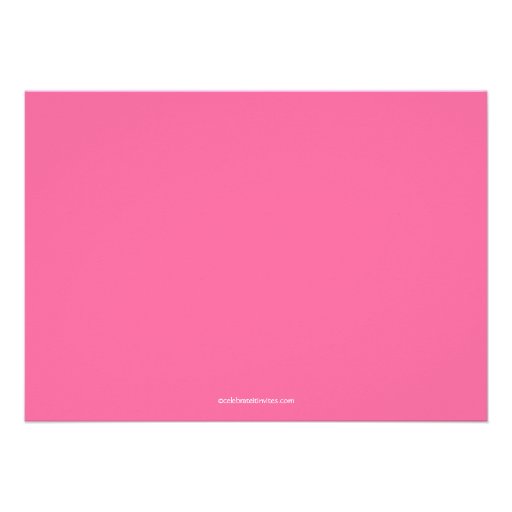Black, White & Pink Cake Birthday Invitation