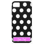 Black/White Pink Polka Dots - Personalize casemate cases