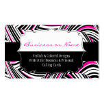 Black, White & Pink Waves Bizcard Business Card Templates