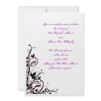black_white_pink_wedding_invitation_template, Y... by Amadea_83