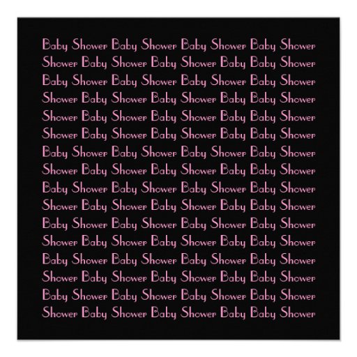 Black White Pink Zebra Print Baby Shower Personalized Invitation