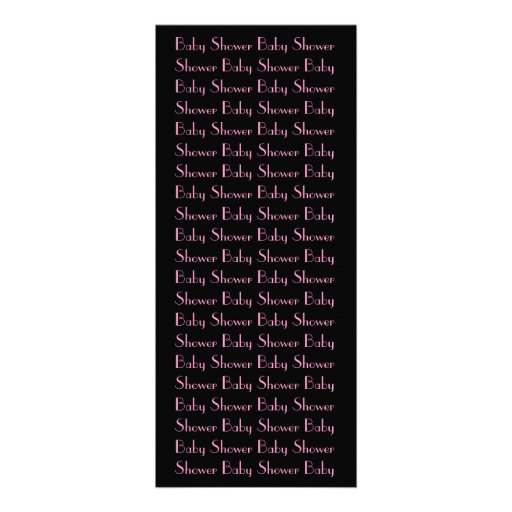 Black White Pink Zebra Print Baby Shower Invite