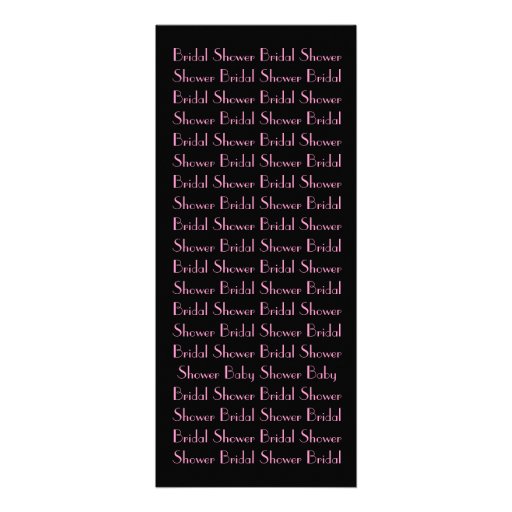 Black White Pink Zebra Print Bridal Shower Custom Invitation