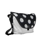 Black & White Polk-A-Dot Messenger Bag