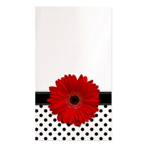Black & White Polka Dot Business Card template (back side)