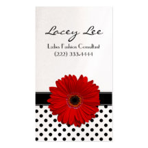 Black & White Polka Dot Business Card template