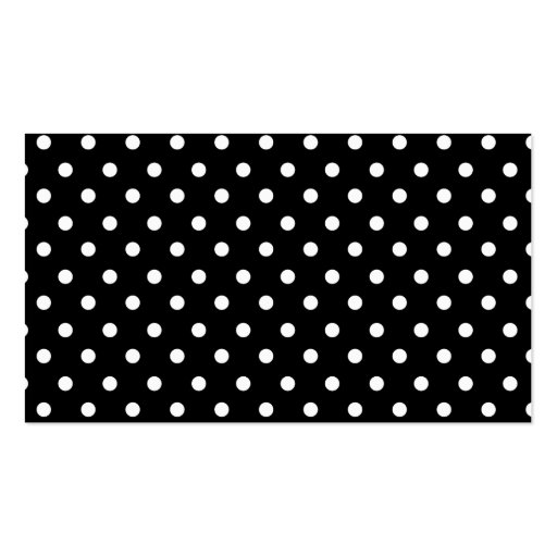 Black White Polka Dot Classic Custom Business Card (back side)