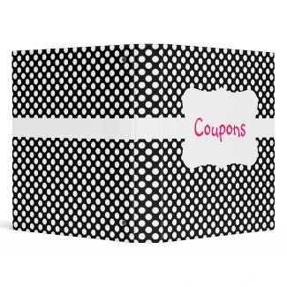 Black/White Polka Dot Coupon organizer