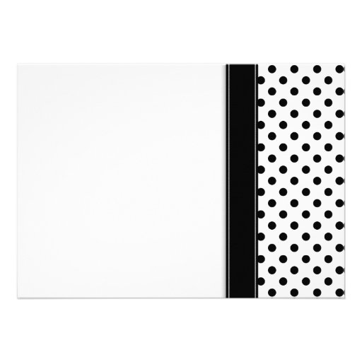 Black White Polka Dot Daisy Wedding Invitation