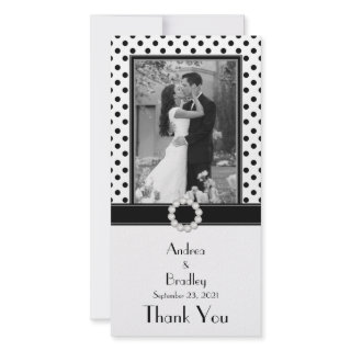 Black & White Polka Dot Photocard Picture Card